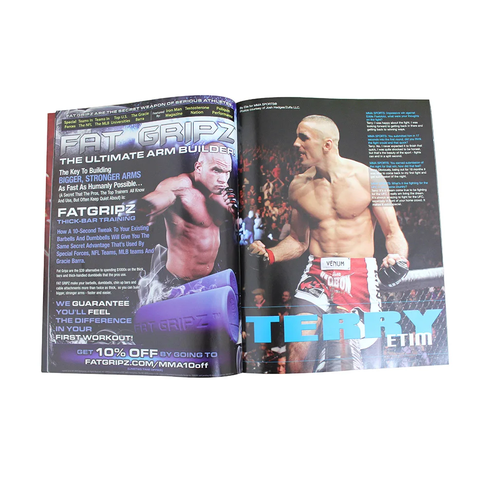 Best quality wholesale price customized design recycled paper paperback binding monthly magazine printing