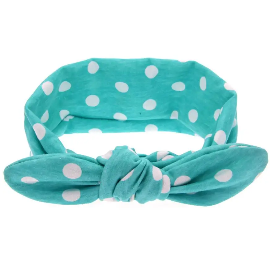 Superior New Baby Rabbit Ears Elastic Wave Point Bowknot Headband Dec31