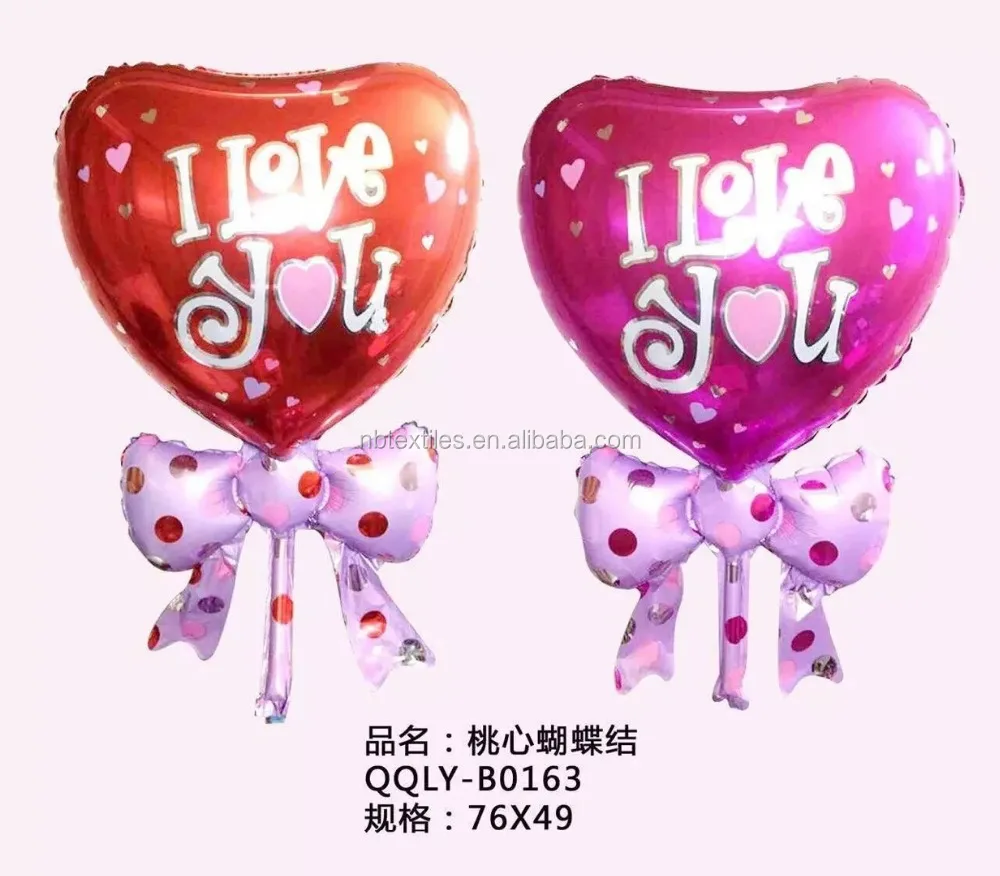 I Love You heart shaped helium mylar balloon outdoor inflatable valentine decoration