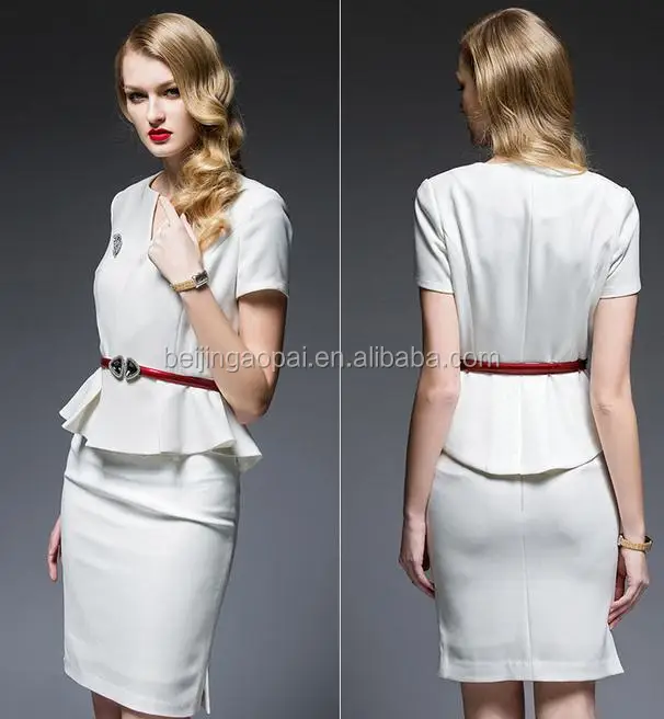 
Wholesale custom fashion ladies office bank uniforms for elegent women 