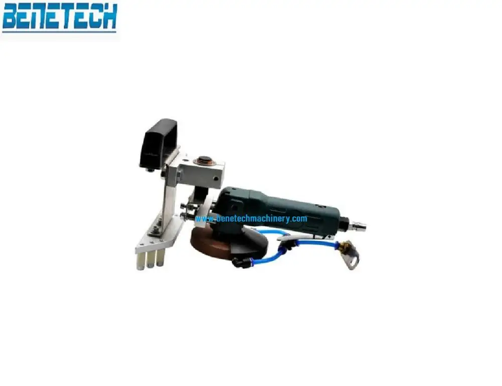 Portable Glass radius corner edging tool for big radius angle by air source