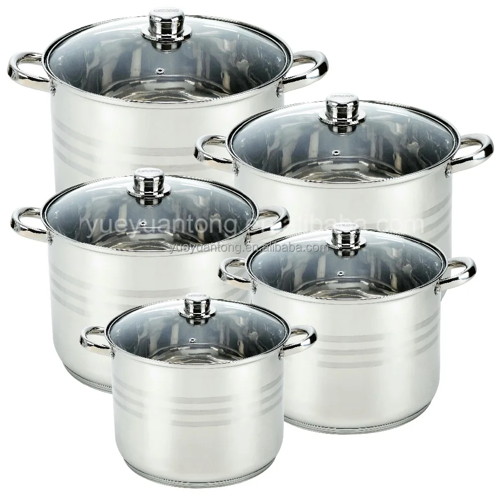 Stainless steel large induction cooking HIGH POT set