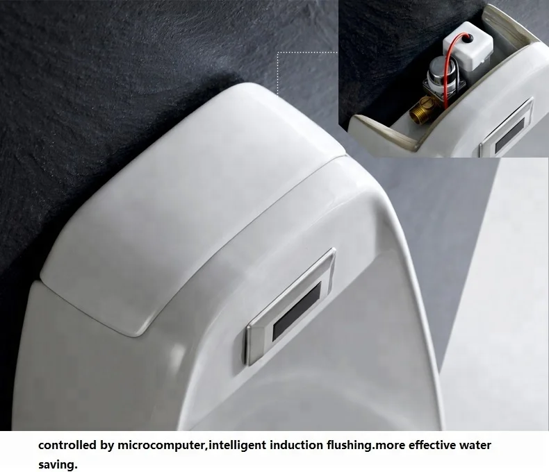 Integrated Automatic Urinal Flush Valve Ceramic Urinal