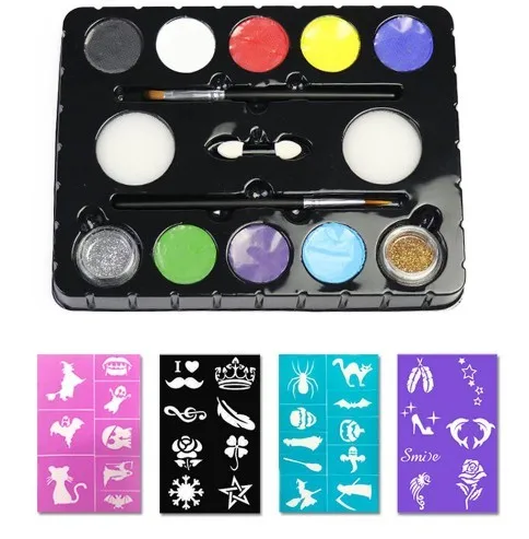 Face Paint Kit for Kids 12 Color (X-Large) Best Quality Body Painting Set Safe Non-Toxic Water-Based