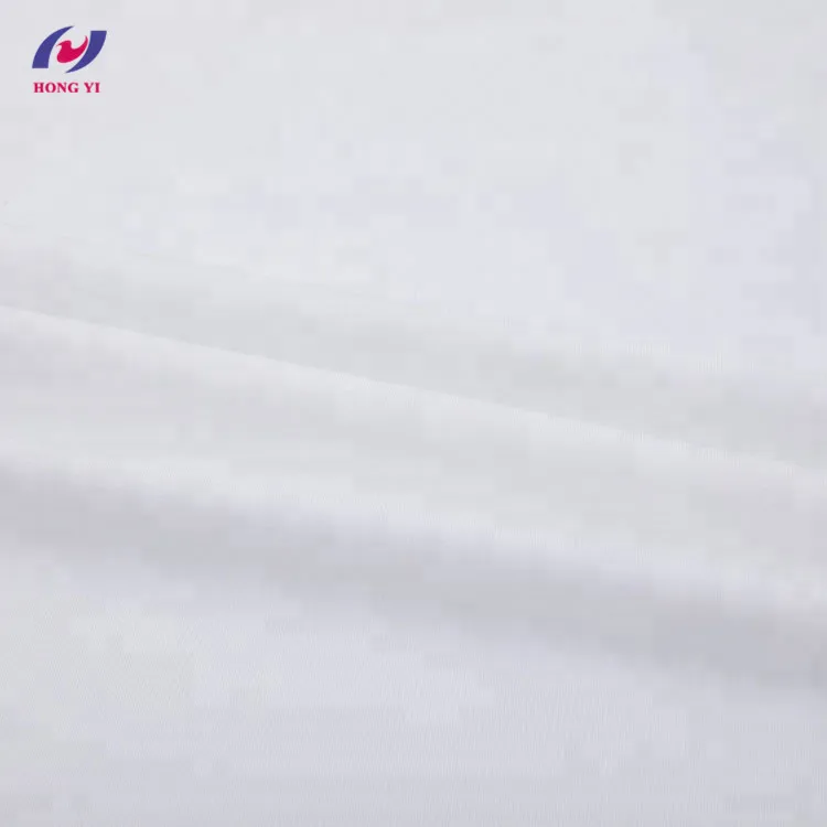 Soft Comfortable White Sports Fabric Polyester Spandex