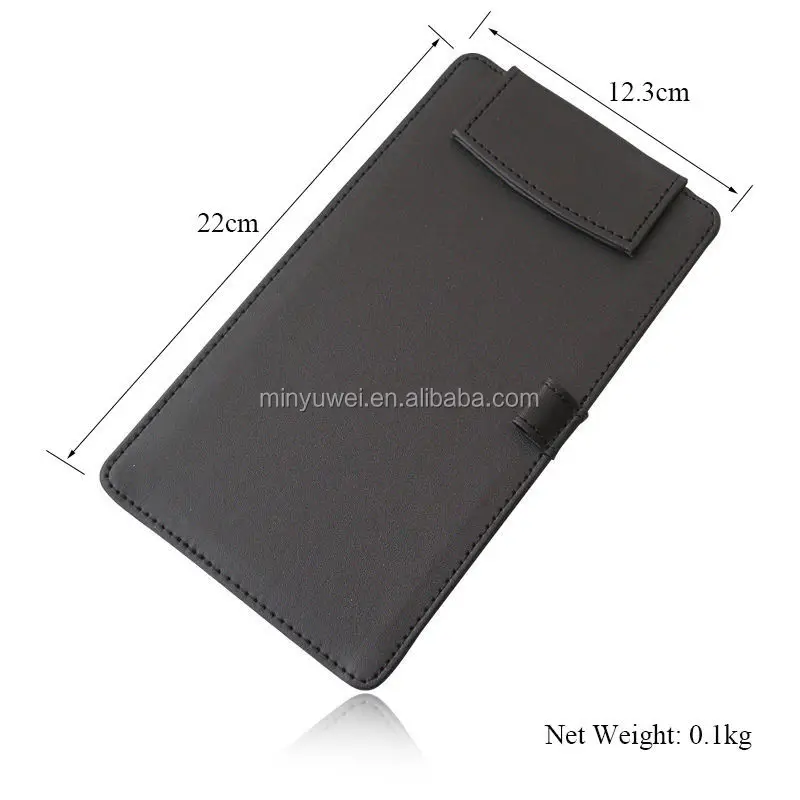 Cheap magnetic cover PU leather menu pad with pen holder