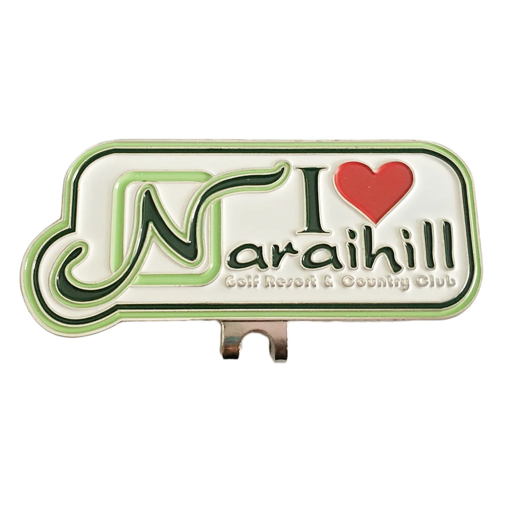 Custom magnetic hat clip with ball markers golf hat clip