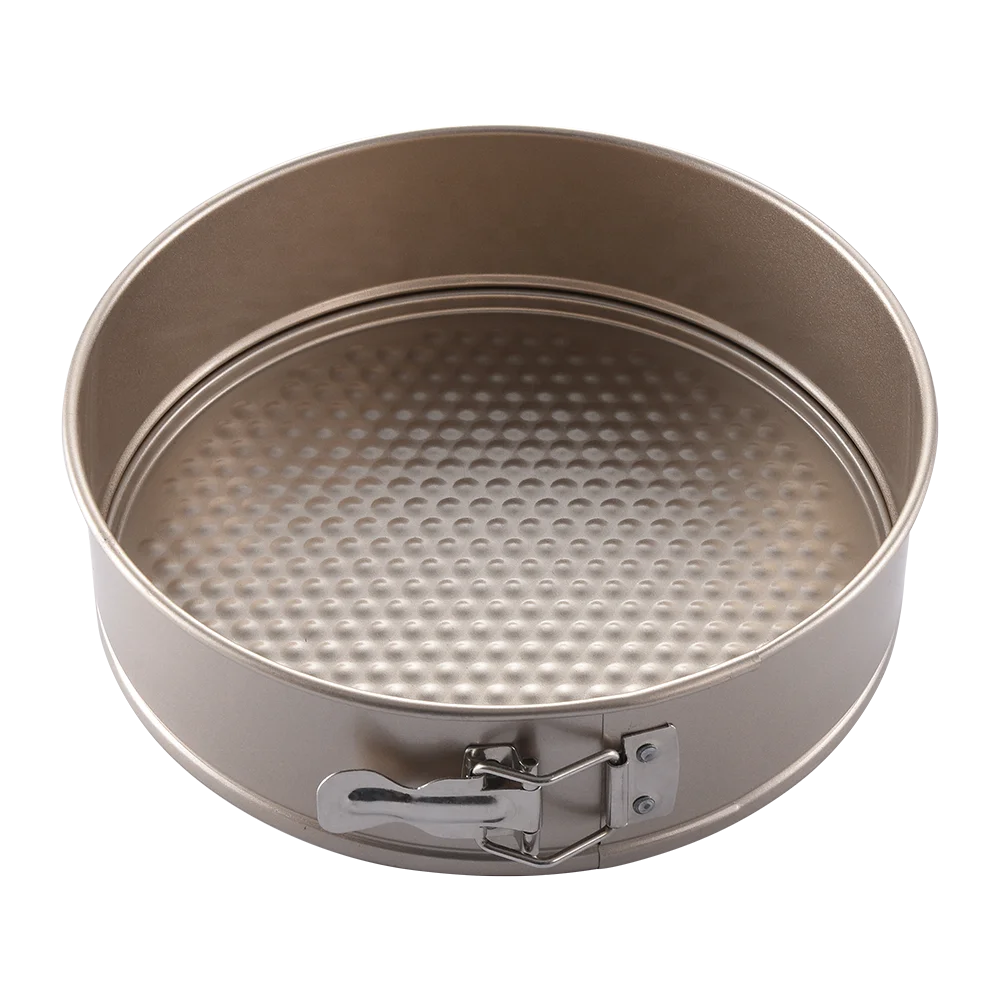 Gold coating  Bakeware Removable Springform Cake Pan set Oven Safe Baking Mold Non stick Metal Round Cake Pan For Cheesecakes