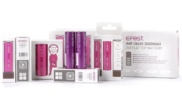 IMR 18650 3.7v 25a 2600mah Efest Rechargeable Lithium Ion For Battery Pack