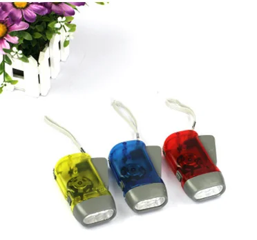 Three lamp manufacturers selling pressure LED flashlight transparent hand pinch fenvironmental protectionmini flashlight