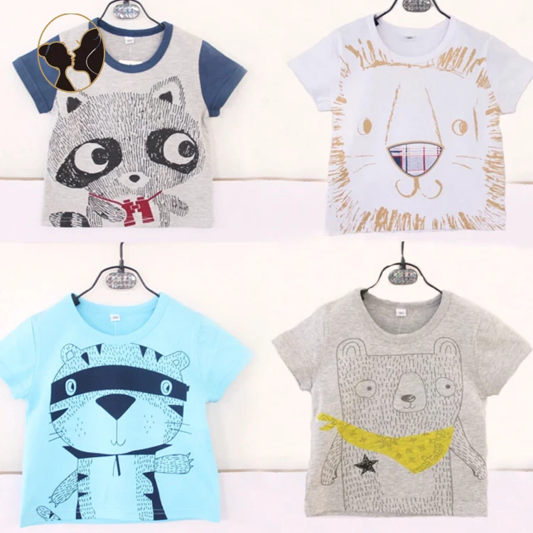 
custom zise/printing cotton baby boys and girls tshirt baby design printed 