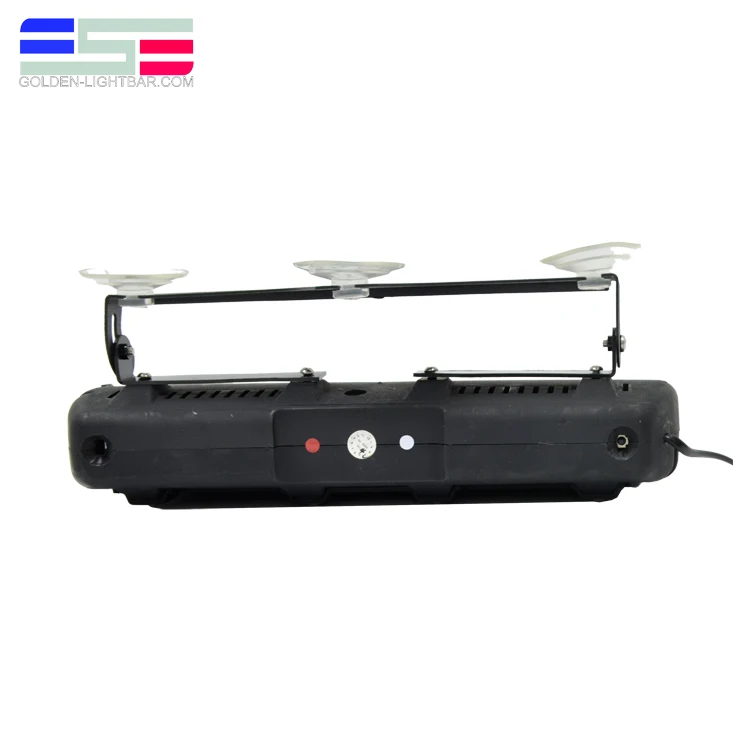 Suction Cups Mount Emergency Warning Red White LED Visor Strobe Light