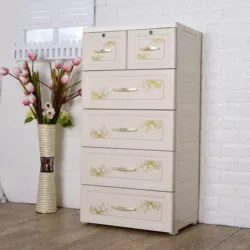 Multi Layer Clothes Drawer Plastic Drawer Storage Cabinet For Living Room Bedroom