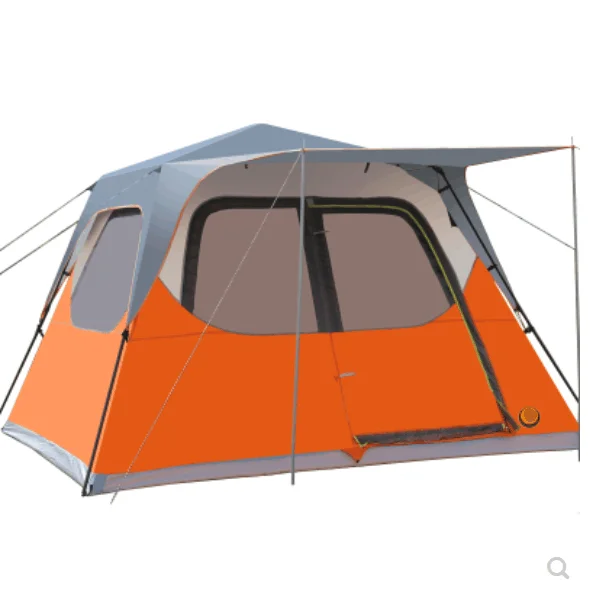 popular style outdoor leisure double layer automatic 5 6 persons one bedroom one mall camping family tent for sale