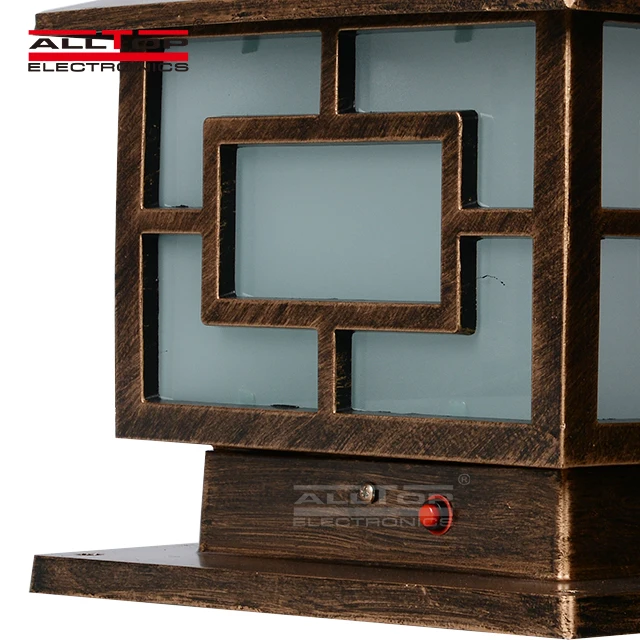 3w hot sale outdoor square main gate solar led pillar light