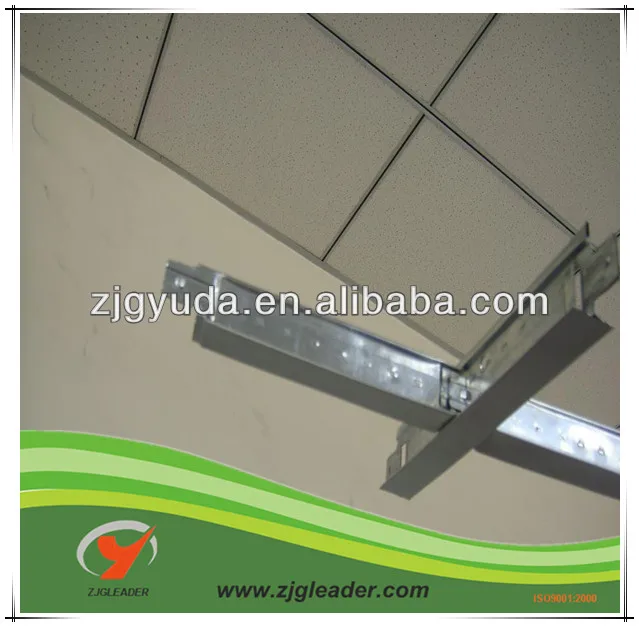 ZJGLEADER Ceiling Grid Components False Suspended Galvanized Steel Flat Ceiling T Grid