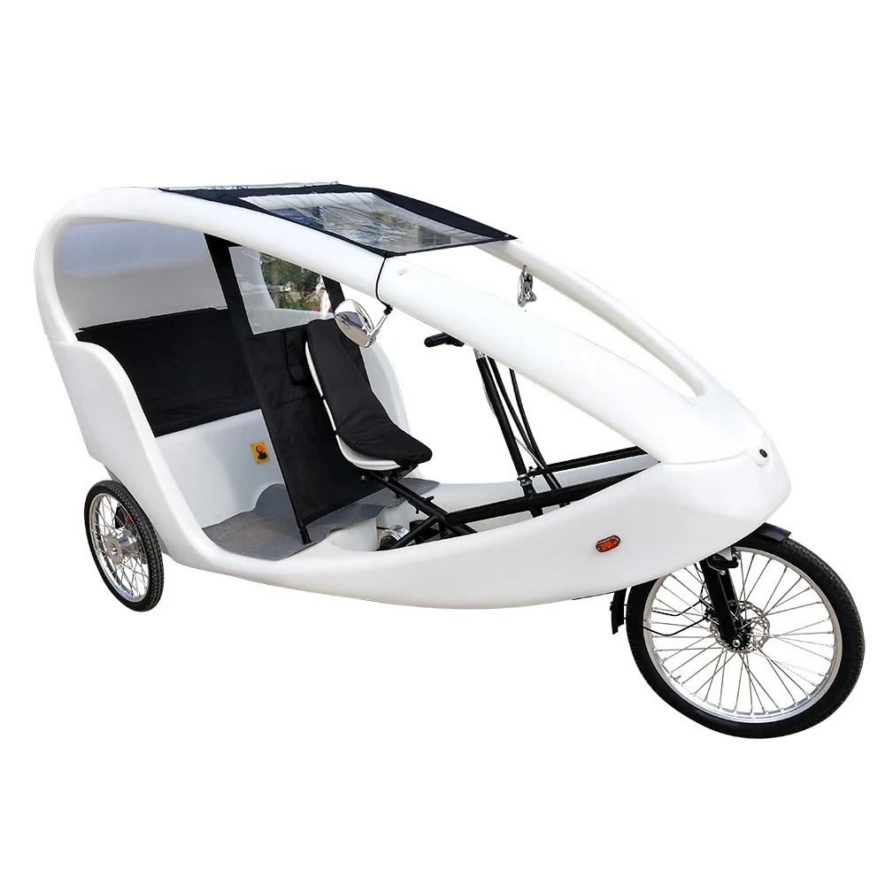 Two Passengers Seat Three Wheel Motorcycle Electric Rickshaw Velo Taxi