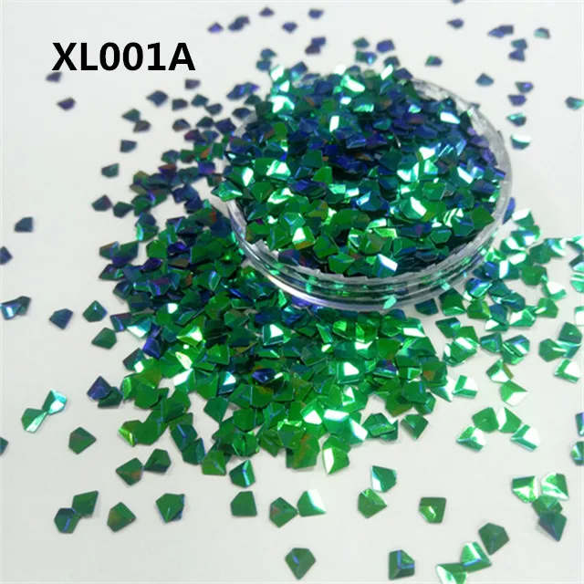 High quality 3D Diamond shape shifting color glitter powder manufacturer bulk chunky holographic glitter