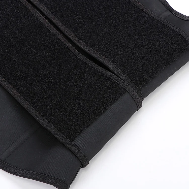 Triple Zipper and Clip Latex Waist Trainer Black Zip and Clip Waist Trainer Corset Steel Boned Body Shaper Plus Size 6XL