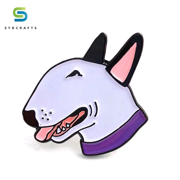 Custom Free Sample Glitter Metal Enamel Cartoon Crazy Pizza Hut Pin Badge