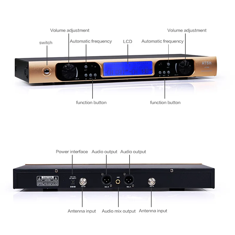 China factory stage ktv professional U segment wireless microphone infrared frequency family karaoke microphone