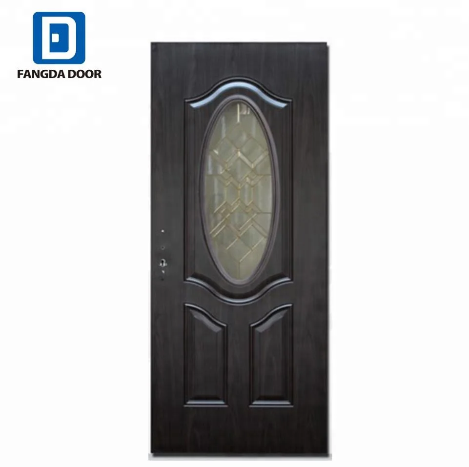 Fangda small oval glass door american steel exterior interior door fiberglass door