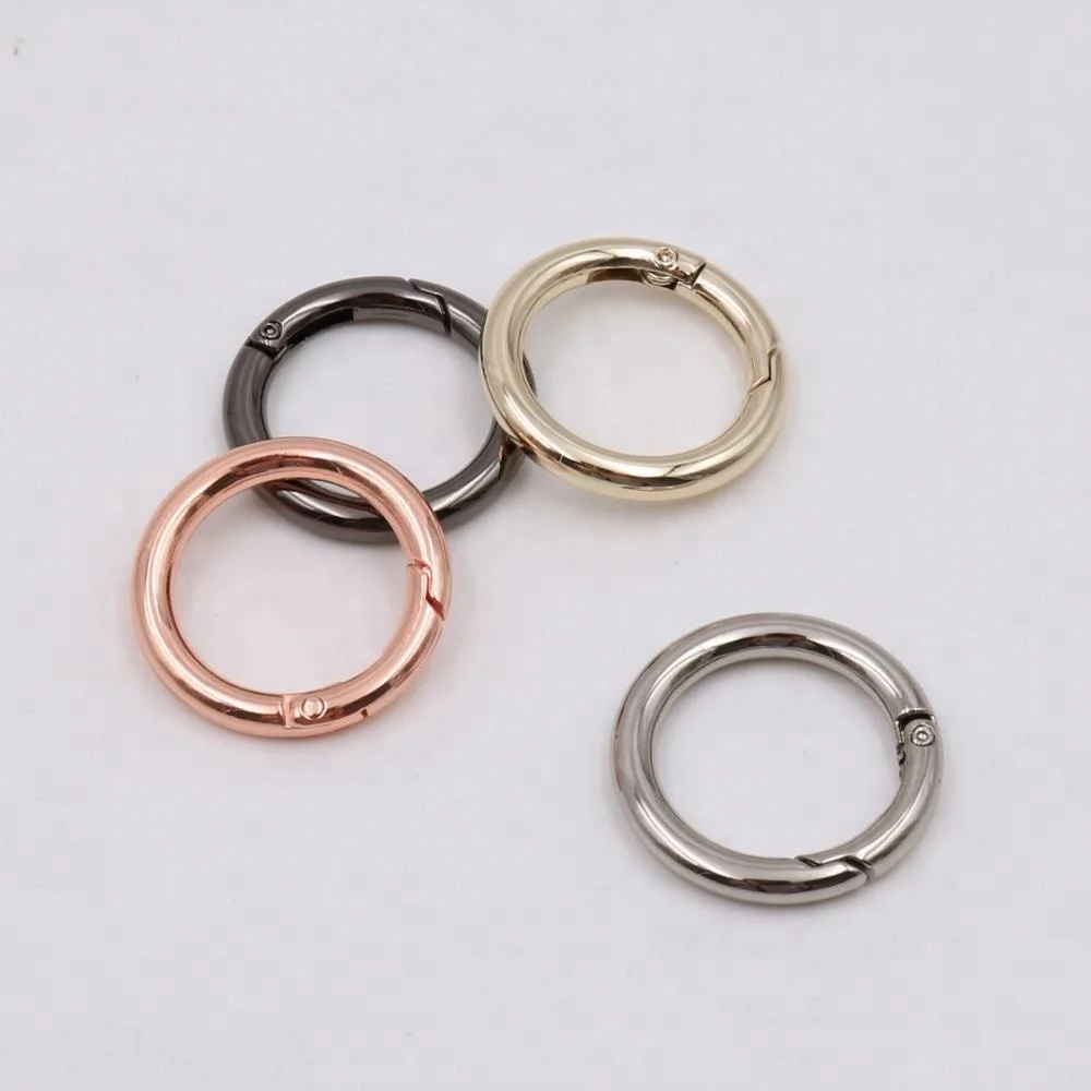 Zinc Alloy Colourful Round Ring For Bag Case Hardware Key Spring Accessories Round Wire Zinc Alloy Replace Bag Spring