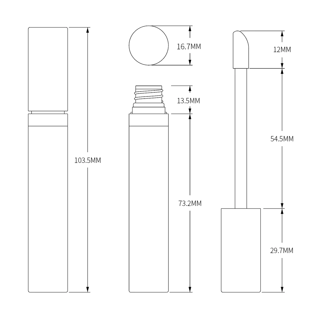 Manufacturer Cheap Custom Cosmetic Packaging Empty lipgloss tube plastic lipstick cosmetic make your own lipgloss tube