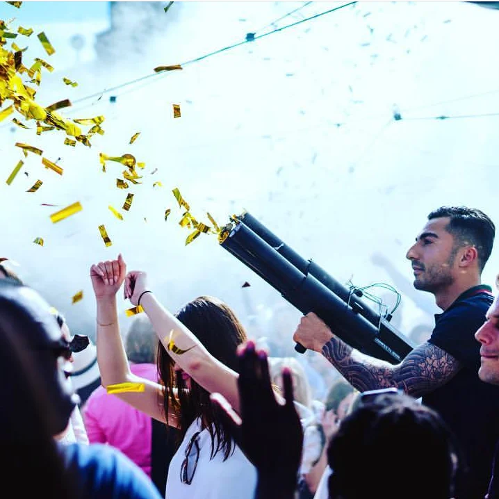 Club Party Toys Wholesale Factory Price 80cm Electric Confetti Cannon With Tube And Iron Cannon
