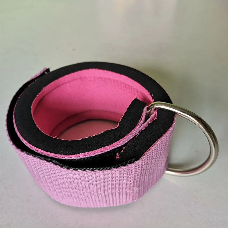 D-ring Adjustable ankle straps for cable machines