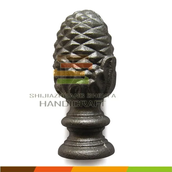 Pretty Elegant Black Metal Cast Iron Steel Ornament Stud Fence Gate Decor Caps Hot Sale American Design China Factory