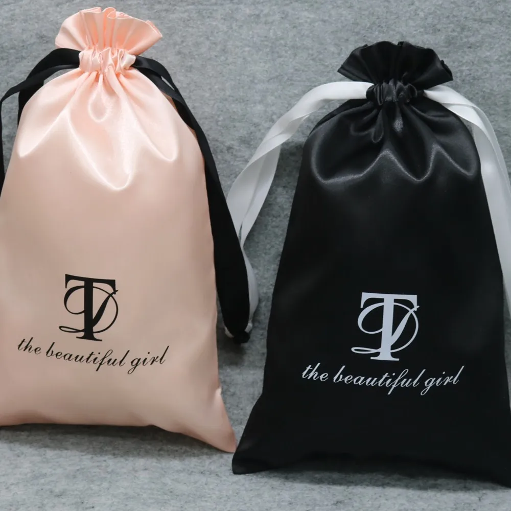 Hot Selling Colorful Satin Dust Bag Shoe Cosmetic Bags Drawstring Pouch