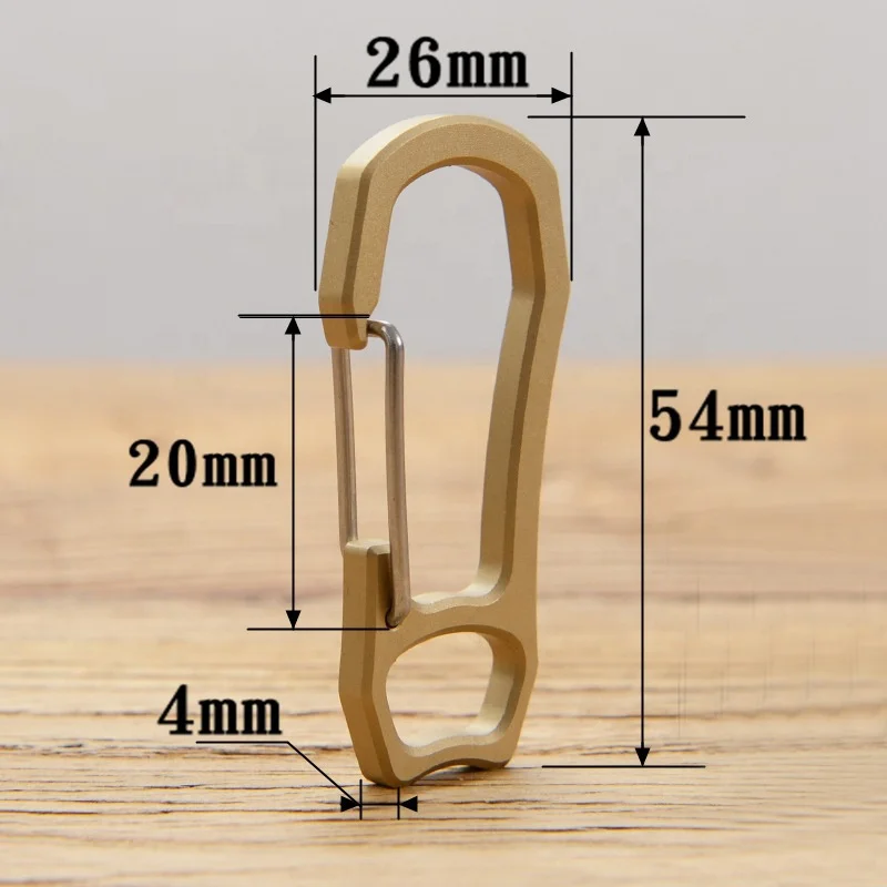 Fashion durable key ring carabiner keychain clip hook brass carabiner clips