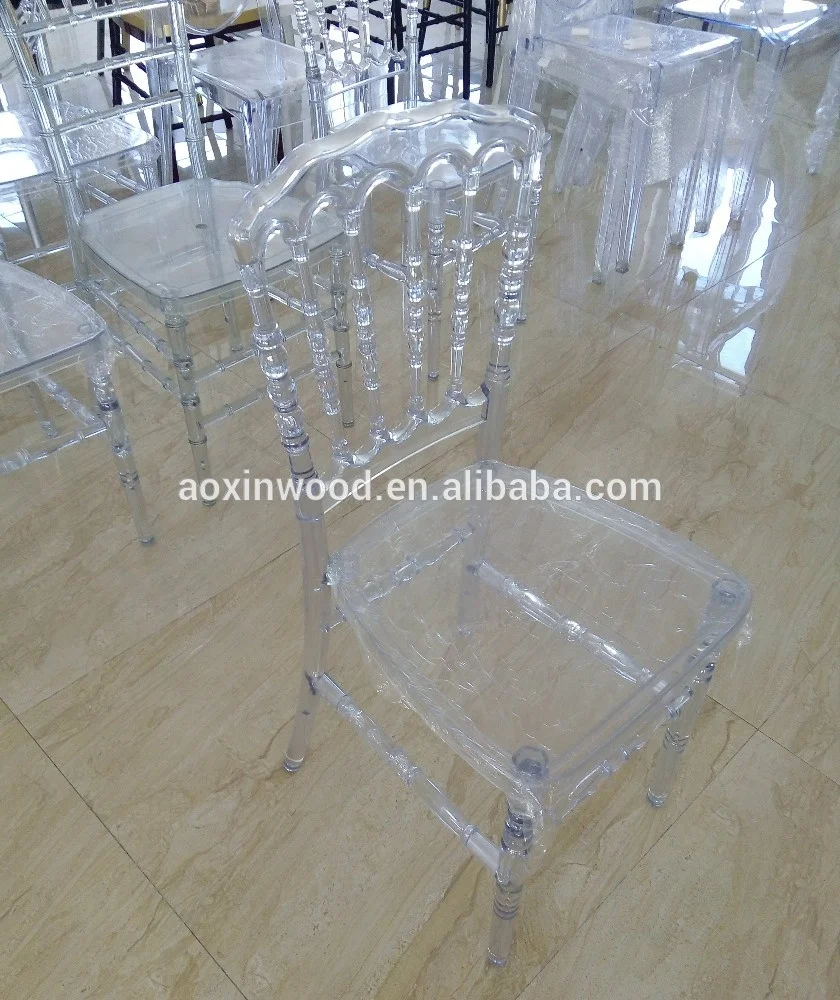 
transparent polycarbonate wedding resin napoleon chair 