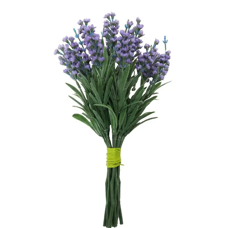 fabric artificial lavender bundle plastic lavender bouquet for home garden decoration