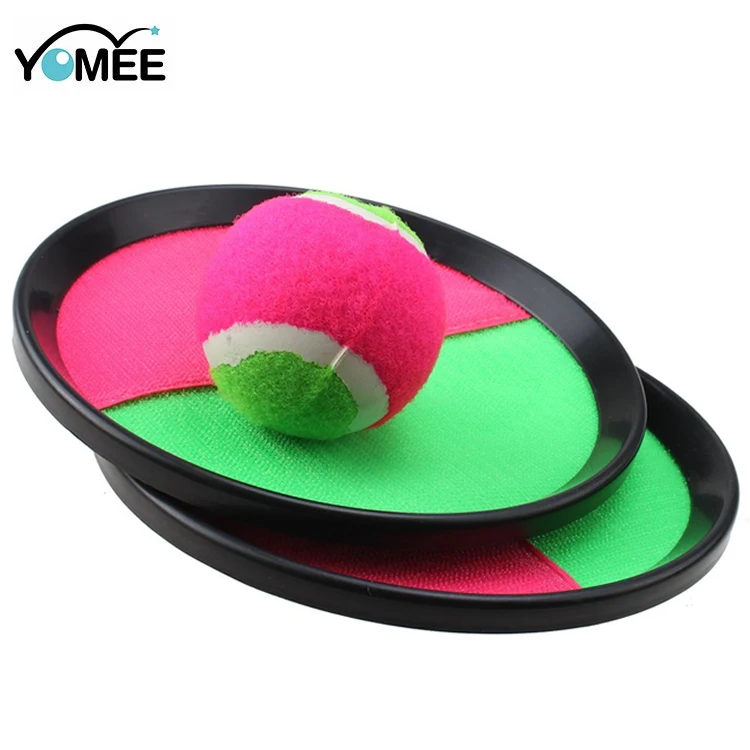 Wholesale Hook and Loop Fastener Beach Ball  Game Catch Set Ball With Foam Ball