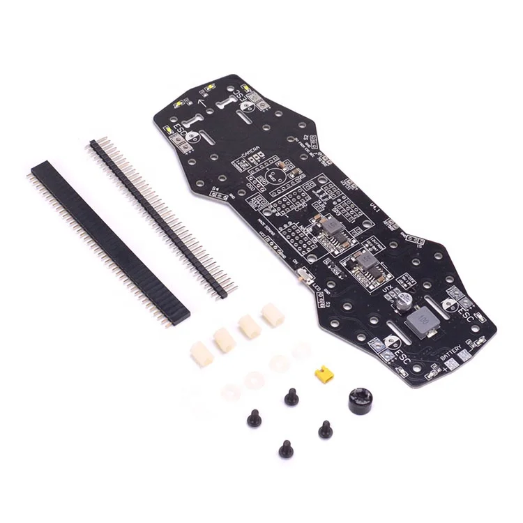 Power Distribution Board PDB Board 5V/12V BEC Buzzer LED Support OSD for F3 CC3D Naze32 Flight Control QAV250 ZMR 250 RC FPV Dro