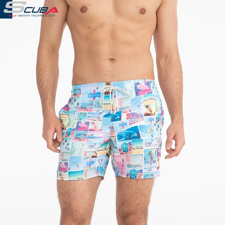 Мужские водные реактивные Волшебные пляжные шорты с принтом плавки для мужчин