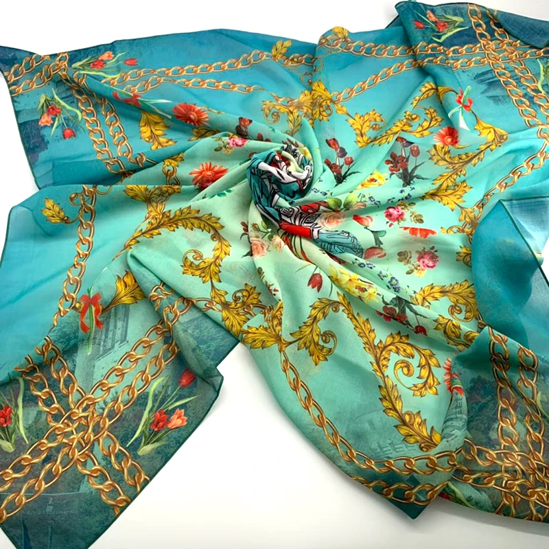 Cheap price women printing hijab square muslim big scarf viscose