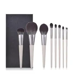 Wholesale Beauty 8 pcs Blending Cosmetic Custom Makeup Brush Set With Gift Box Face Powder Blush Brush Set