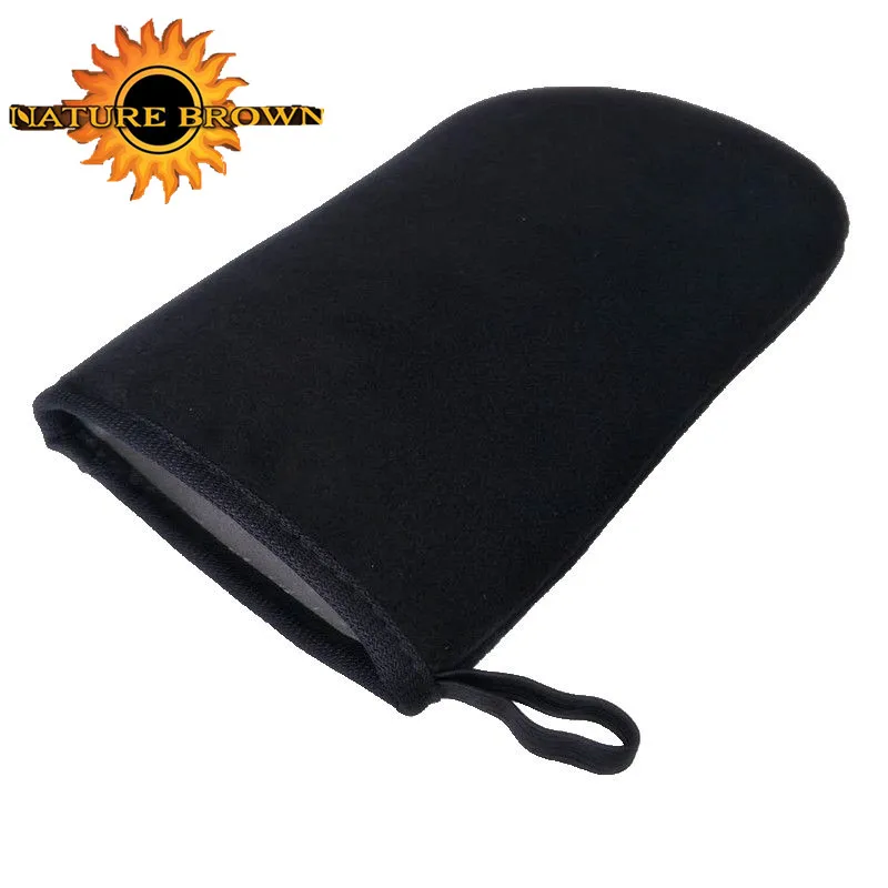 
2018 new products velvet custom logo back tanning mitt 