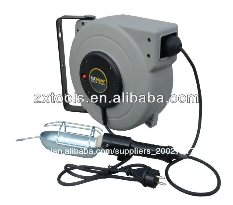 мощность выдвижным расширение кабельный барабан с лампой