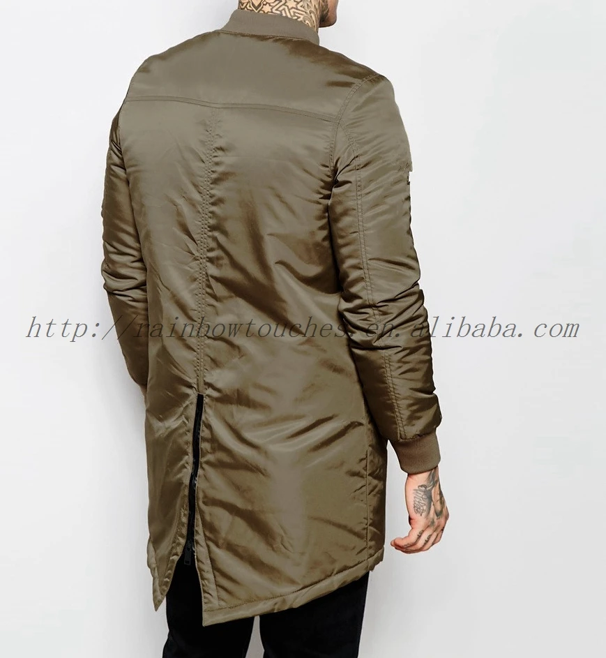 OEM China Winter Back Open Longline Parka Jacket With Zipper