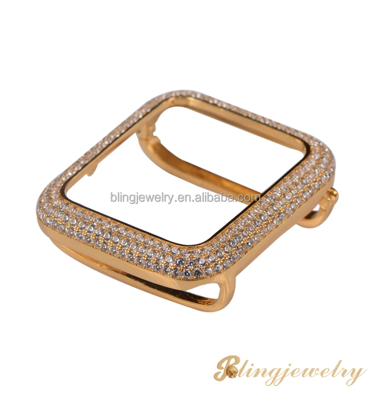 24K Gold Plated Watch Case,Iced out CZ watch case