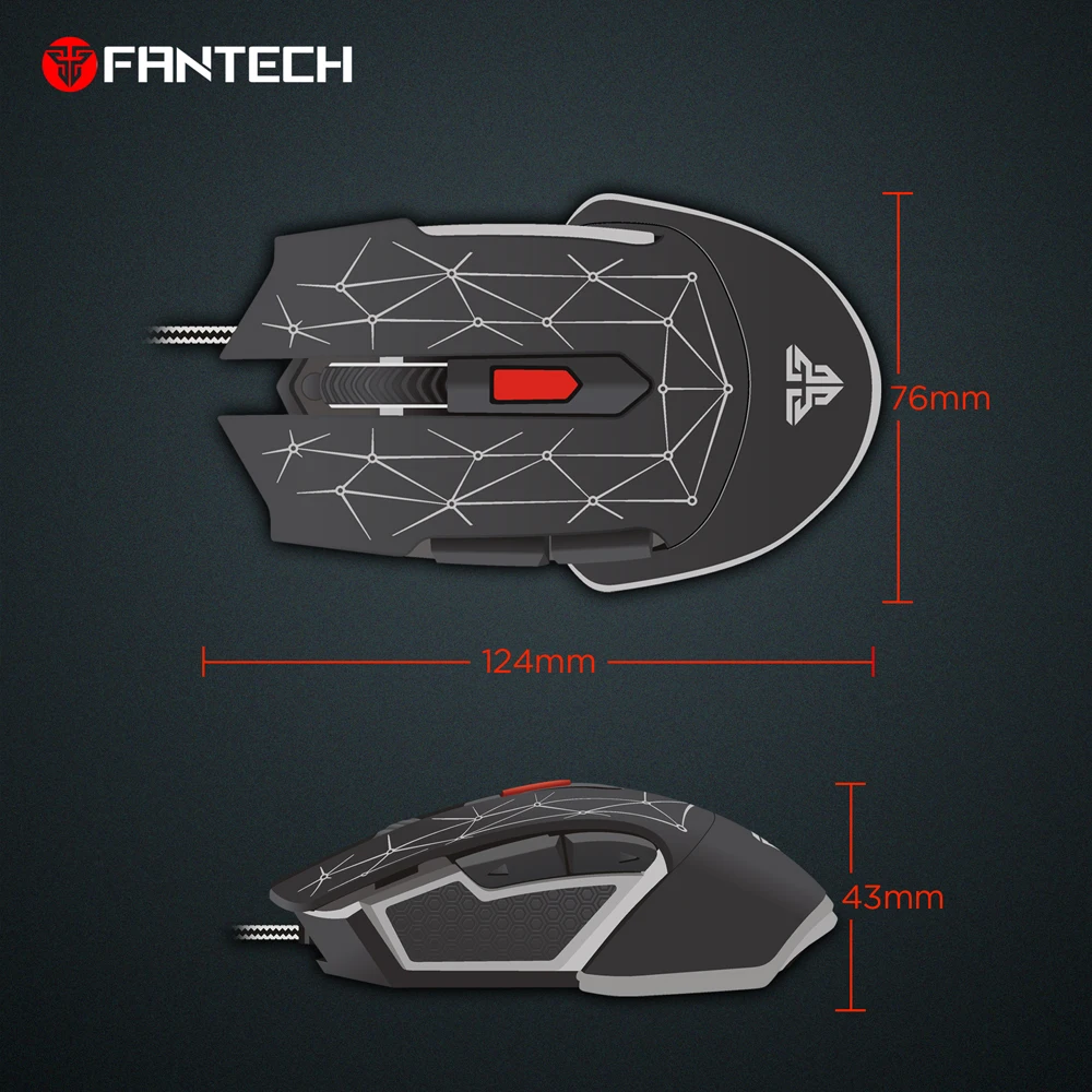 
Fantech X7 For Gamers by Gamers Wired Gaming Mouse With 4800dpi 