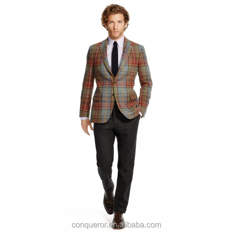 Bespoke Fashionable Latest Suit Design Elbow Patch Mens Fancy Suit Blazer