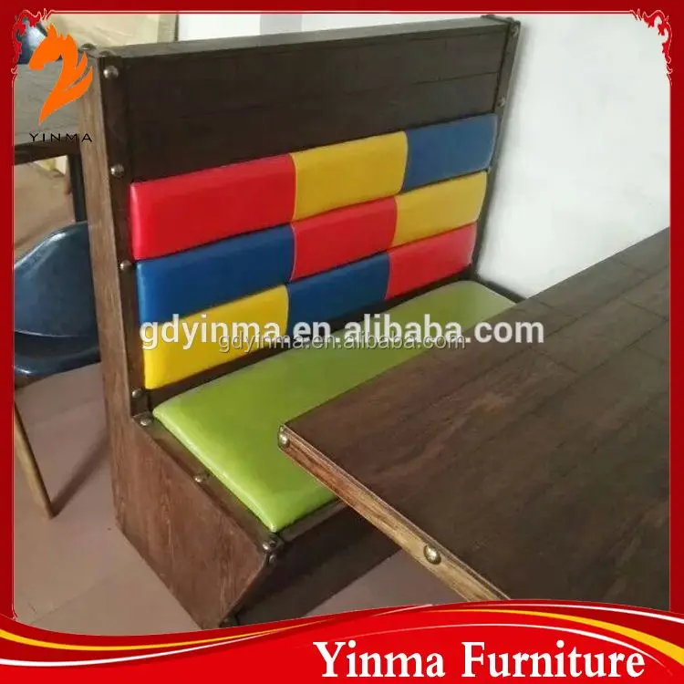 Double booth 4 seater sofa set for restaurant