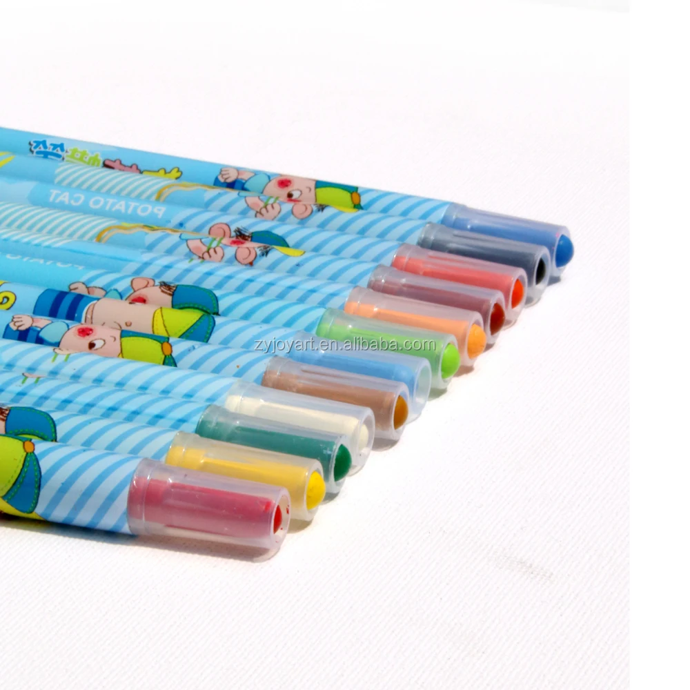 Twist Crayon Pencil Set of 12 Assorted Colors Art Tool Painting Drawing Crayon