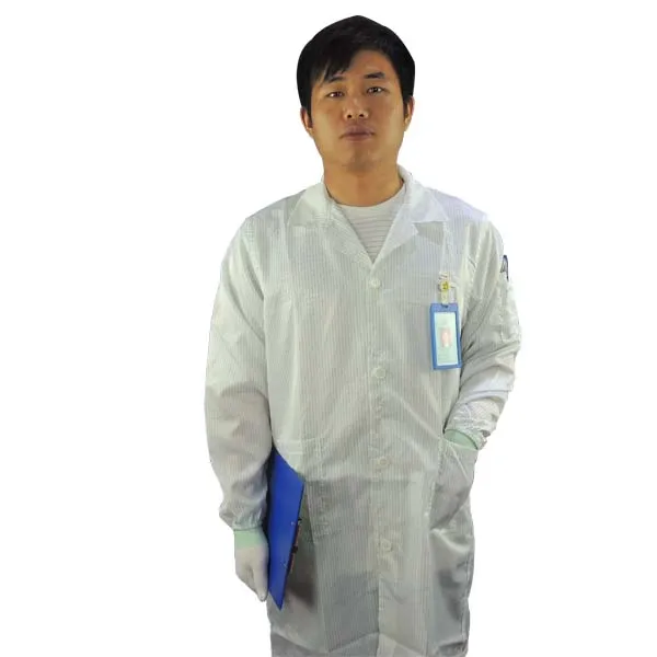 Fashionable Unisex and OEM production esd cleanroom labcoat