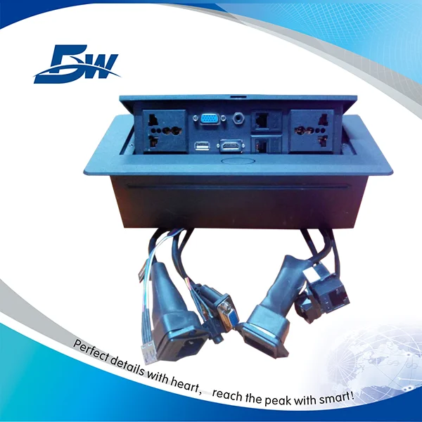 Handle concealed special 3 pin socket ethernet ports combined tabletop socket